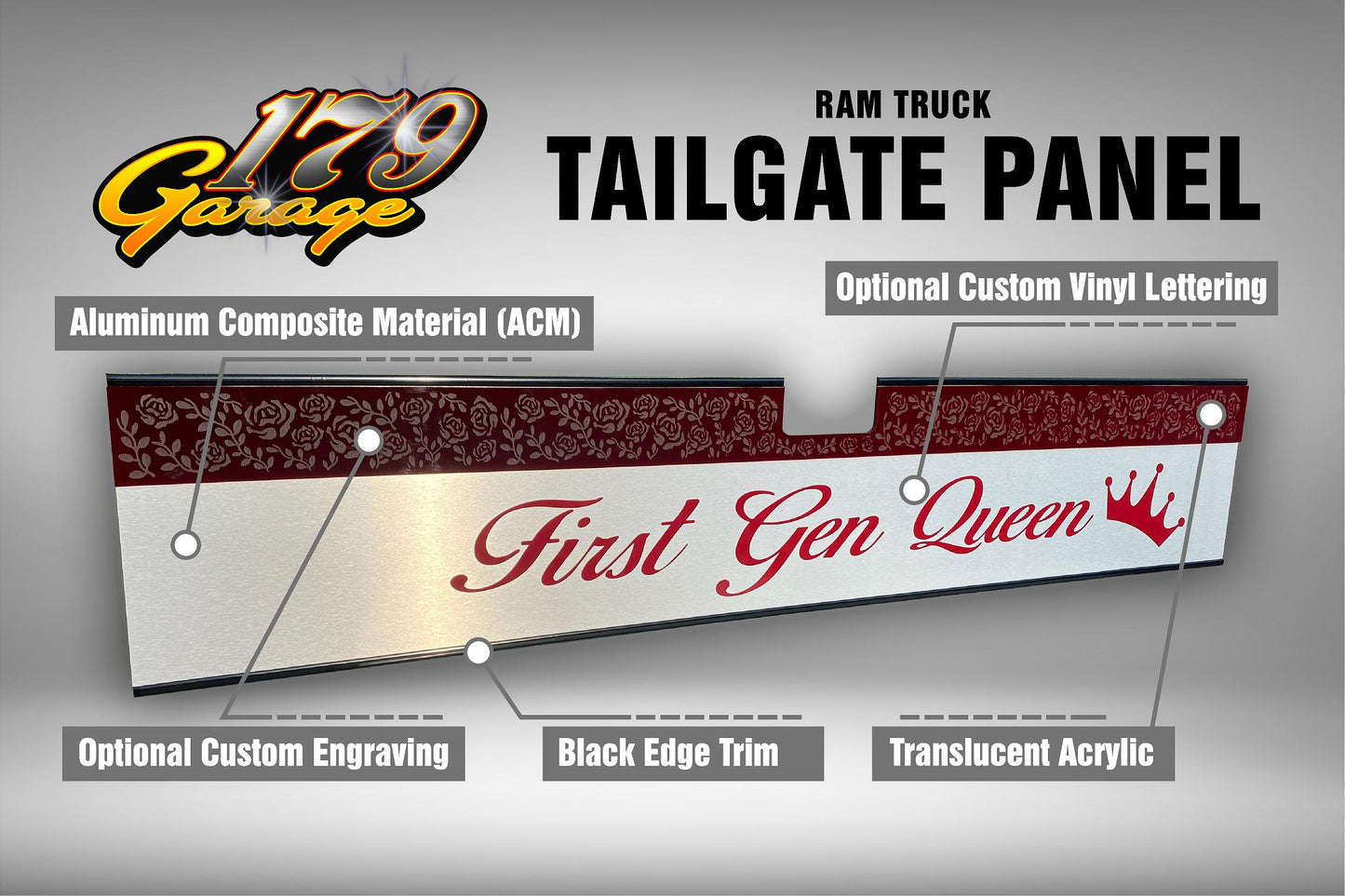 Ram Truck Tailgate Trim Panel