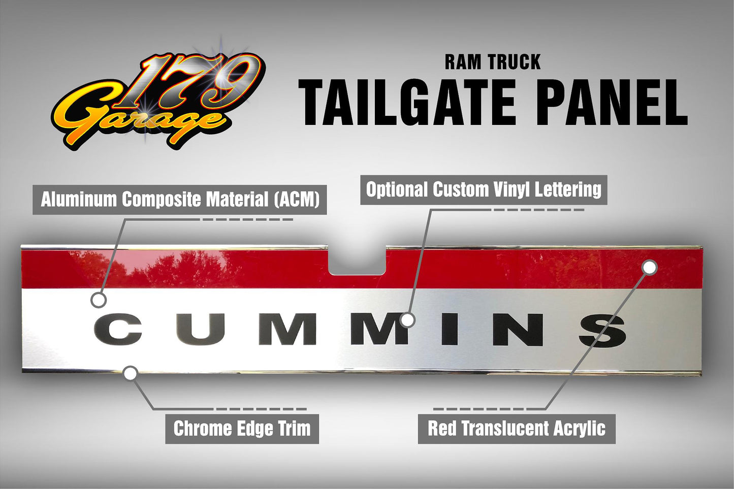 Ram Truck Tailgate Trim Panel