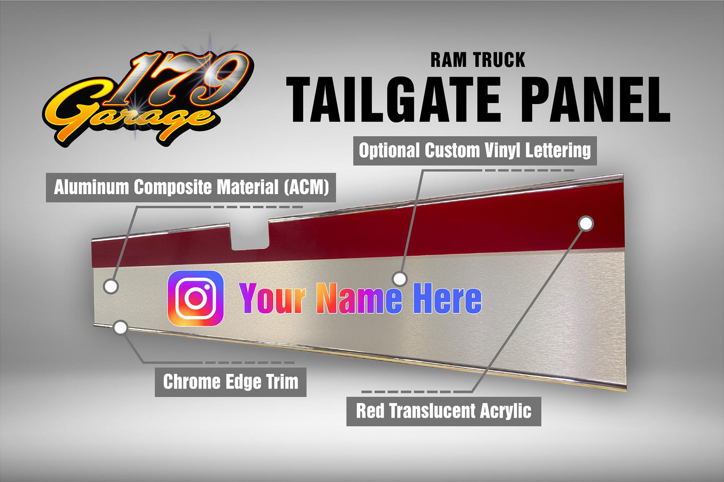 Ram Truck Tailgate Trim Panel